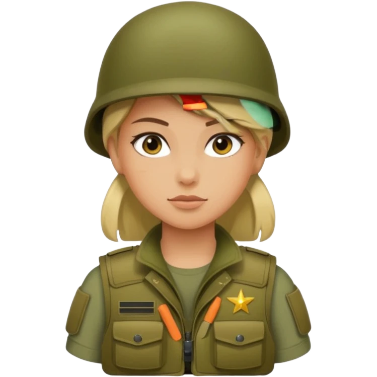 Girl wearing bullet proof emoji