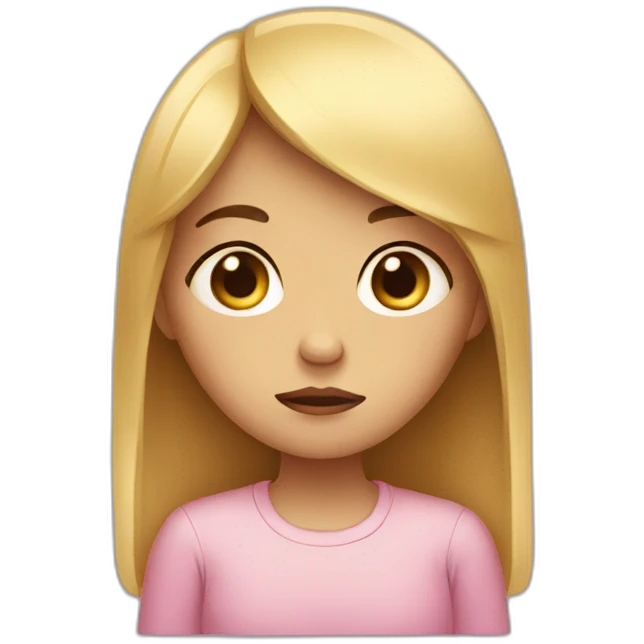 sad girl emoji