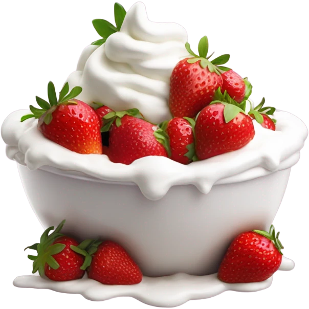 strawberries and cream emoji