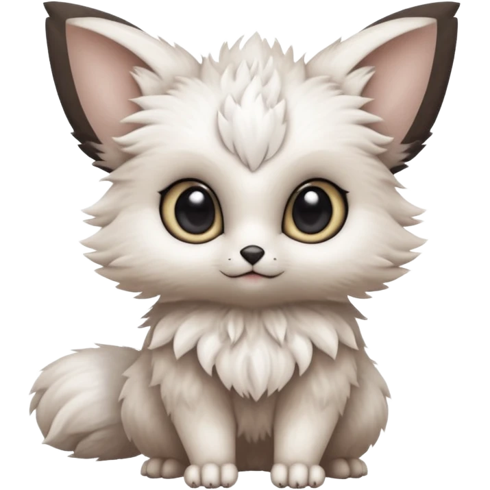 White soft natural realistic romantic vintage antique divine beautiful elegant pretty precious cute young youthful  Fakémon-Pokémon-hybrid-creature emoji