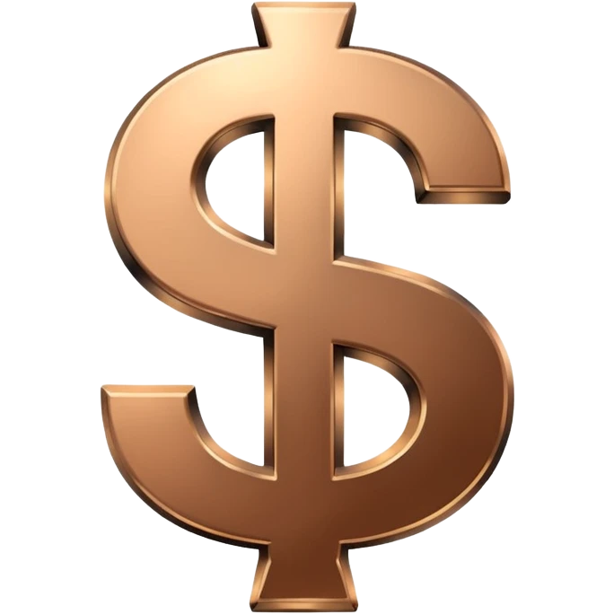 bronze silver, Dollar sign. emoji