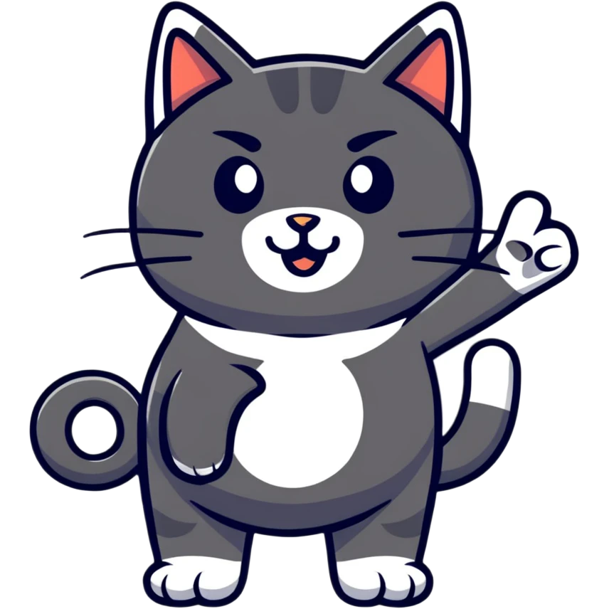 cat with a thumbs up emoji
