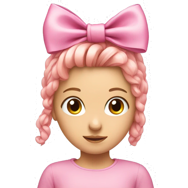 Bow pink emoji