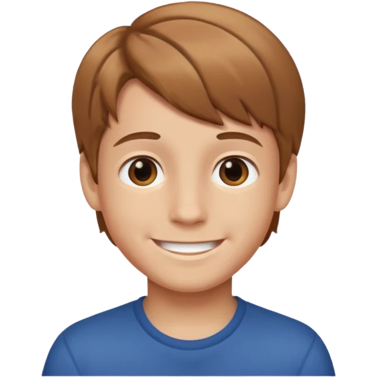 A boy sketch smiling emoji