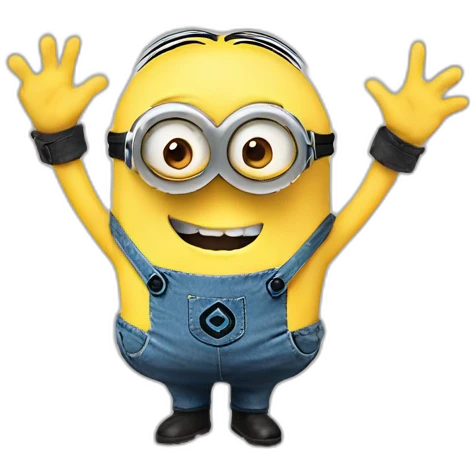 minion shows heart with hands emoji