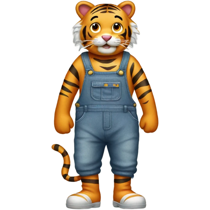 Tiger wearing overalls  emoji