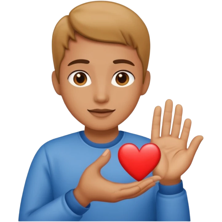 Heart hand emoji