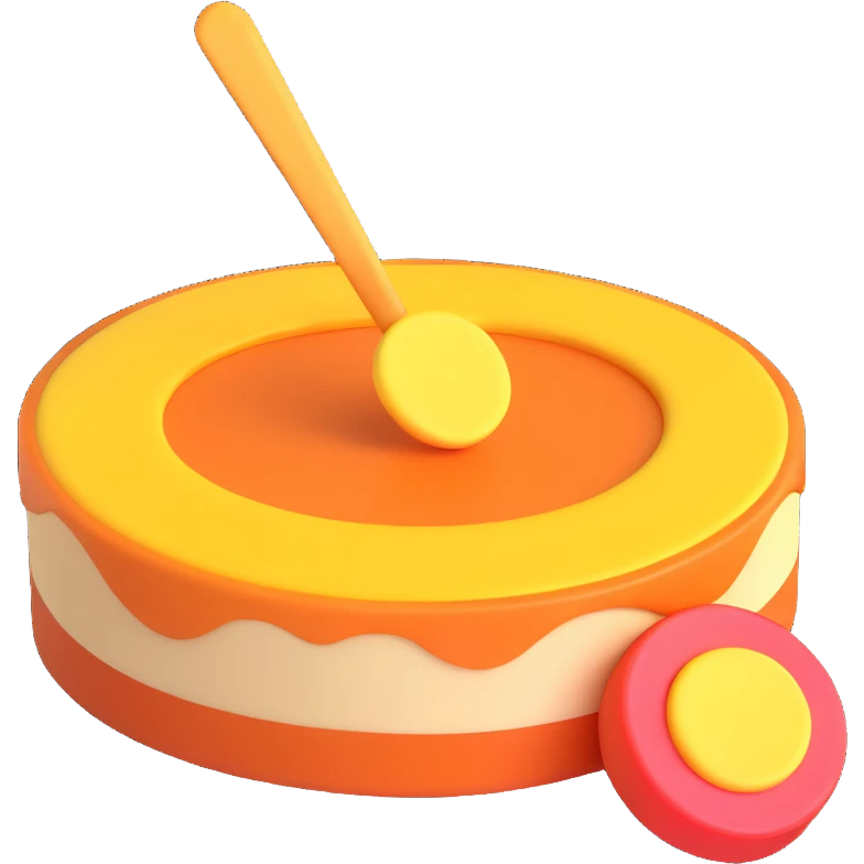 3D emoji style dalgona candy with circle shape, inspired by Squid Game emoji
