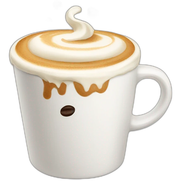 Coffee with cream emoji