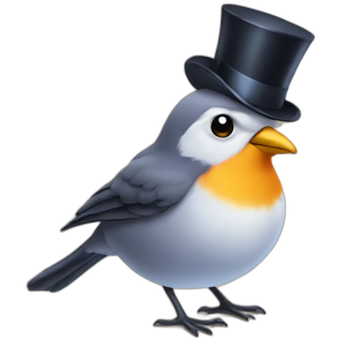 bird with a top hat emoji