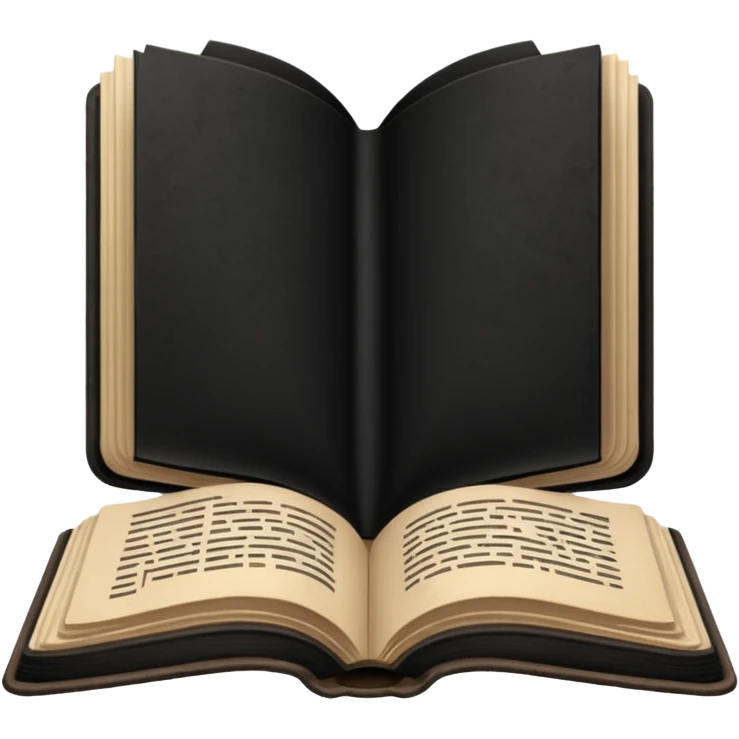 open book with completely black pages emoji