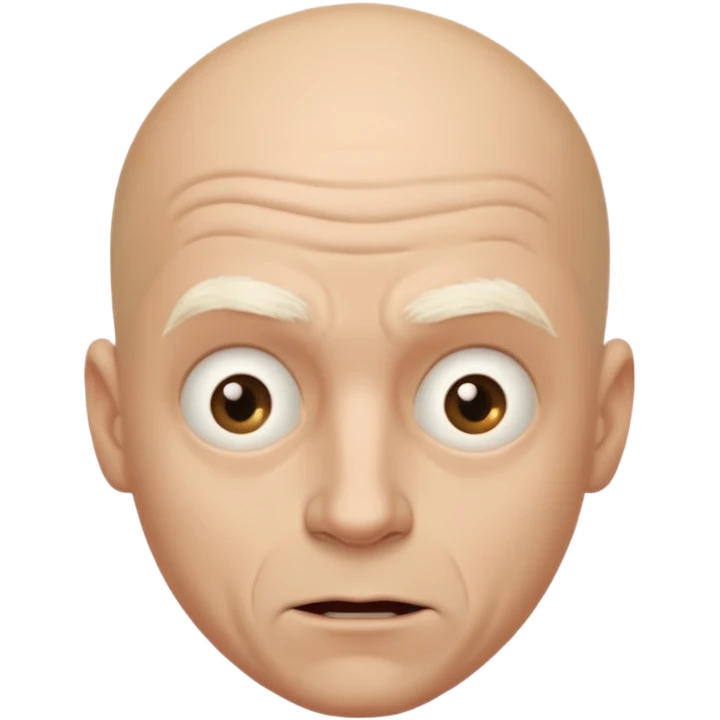 homme sans cheveaux et un fou emoji