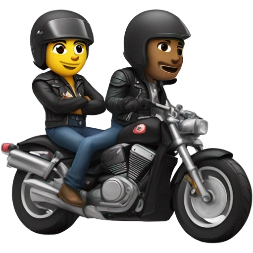 Rider with a biker emoji