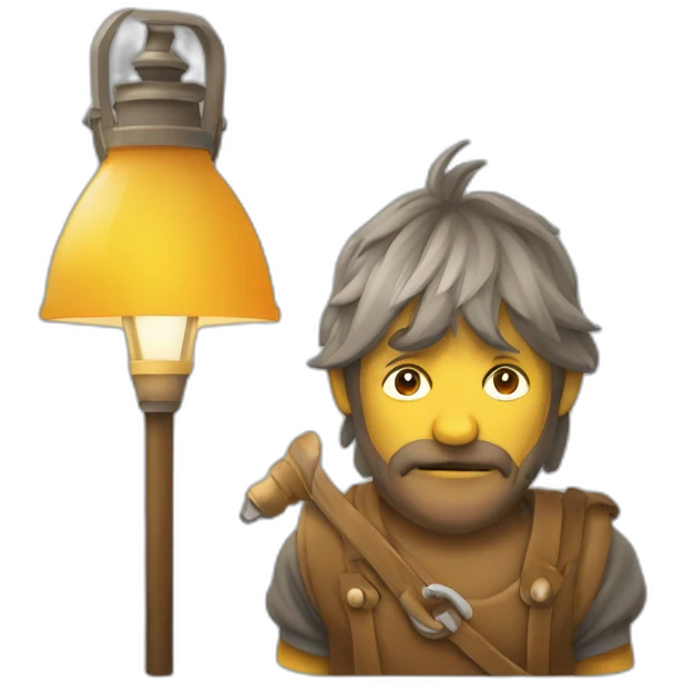 Gaulois avec une lampe emoji