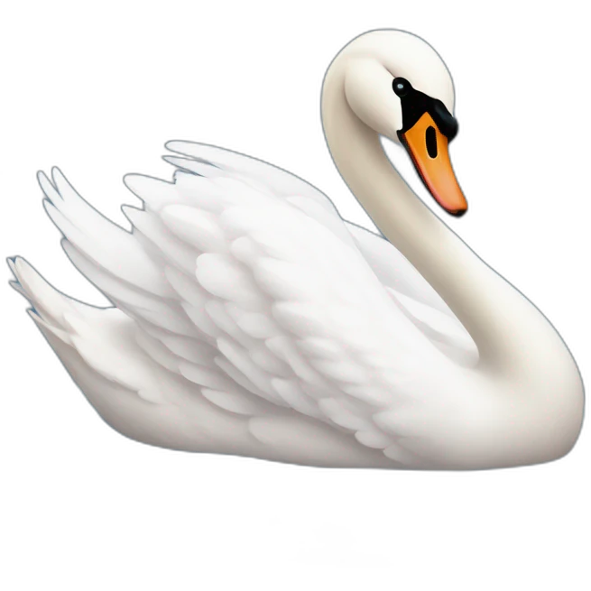 Swan at Valentine‘s Day emoji