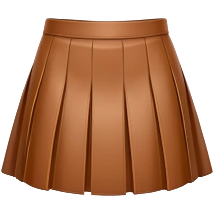 Mini Brown leather skirt emoji
