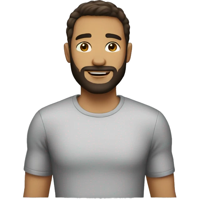 A short beard tall guy with bob cut short girl  emoji