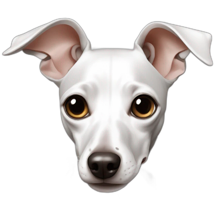Twin white italian greyhound  emoji