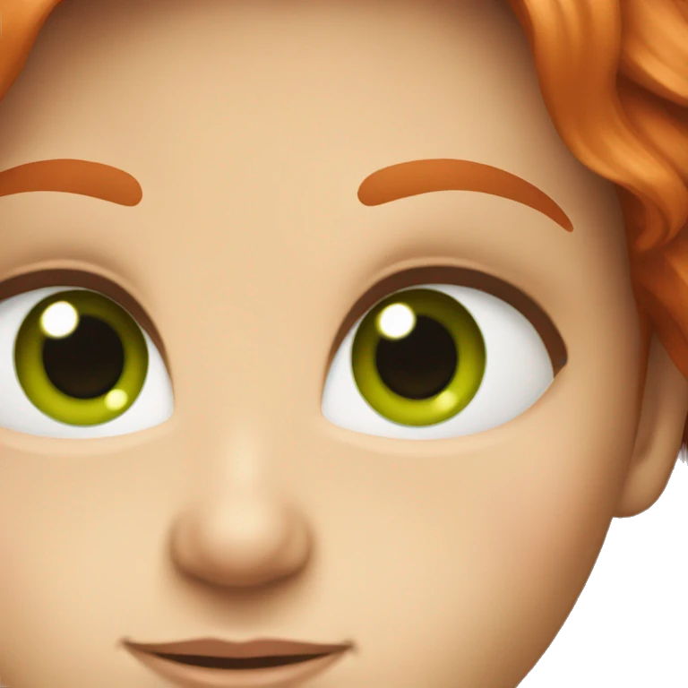 red hair and green eyes  emoji