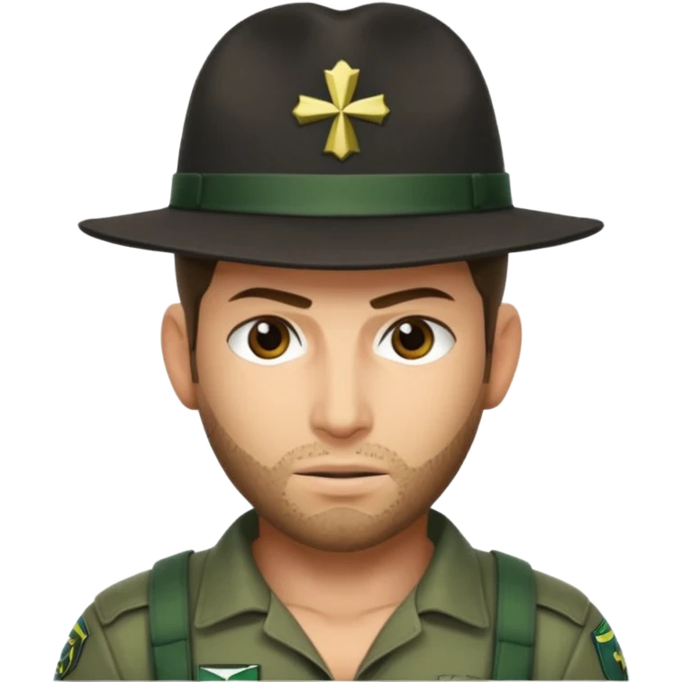 Chris Redfield with hat written Hamza emoji