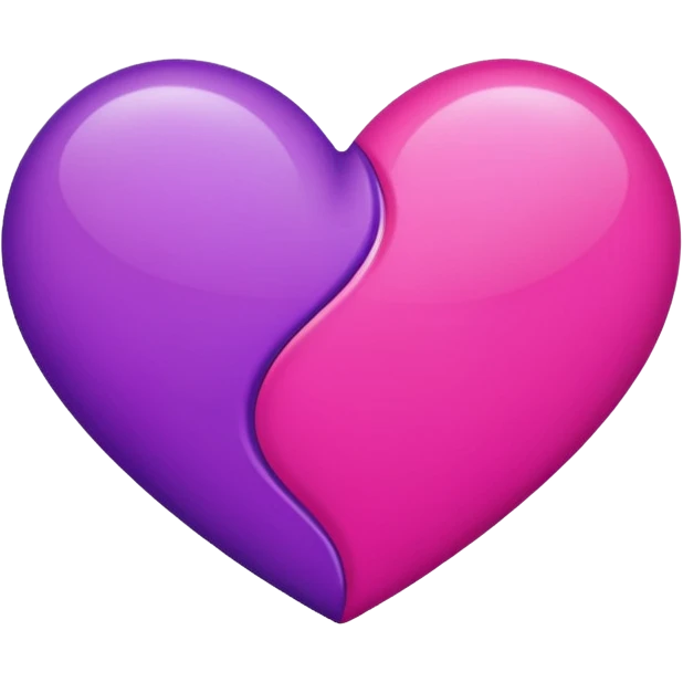 hot pink and purple heart emoji