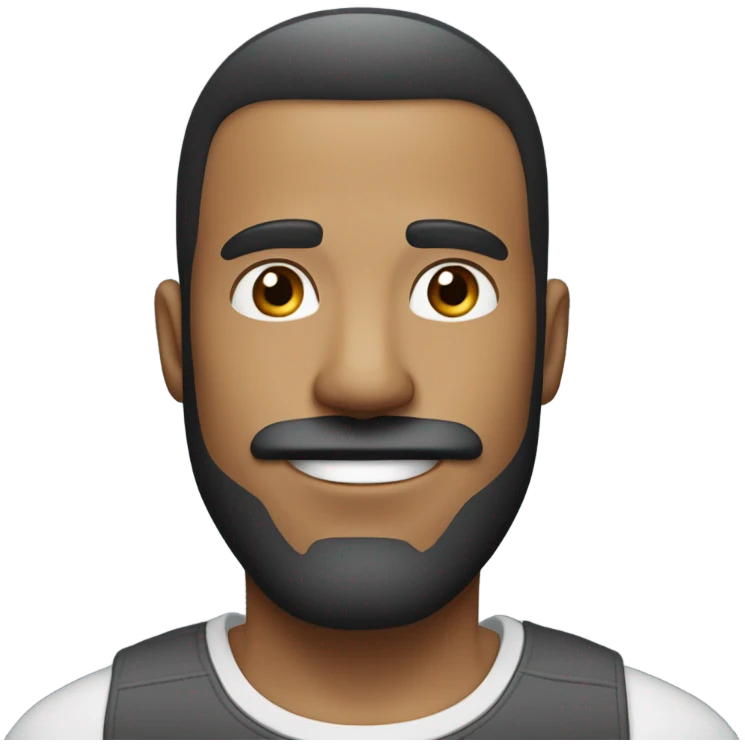 taper fade hair and beard emoji