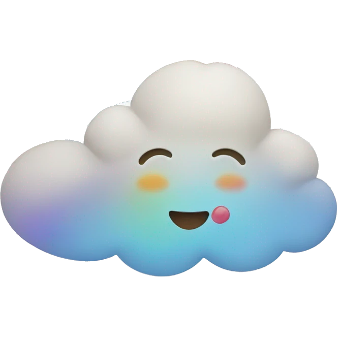 Cloud with rainbow  emoji