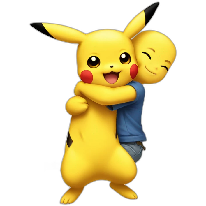 Pikachu hug emoji