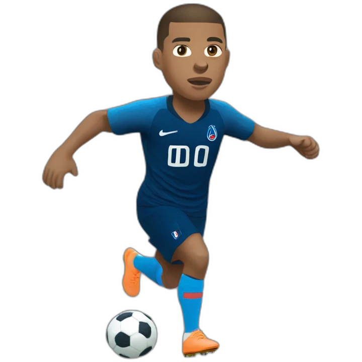 Mbappé de dos emoji