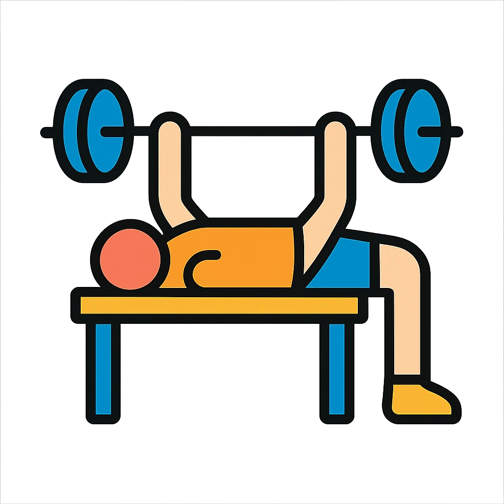 a sportman doing a bench press emoji