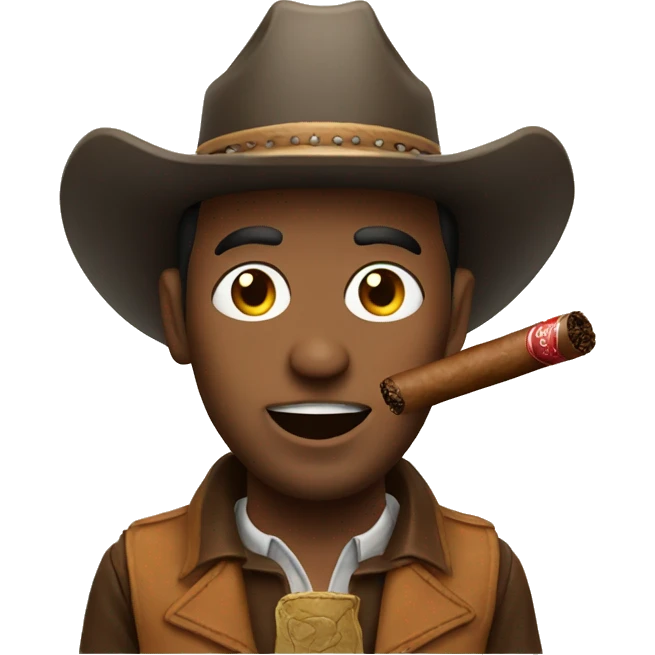 cowboy with cigar emoji