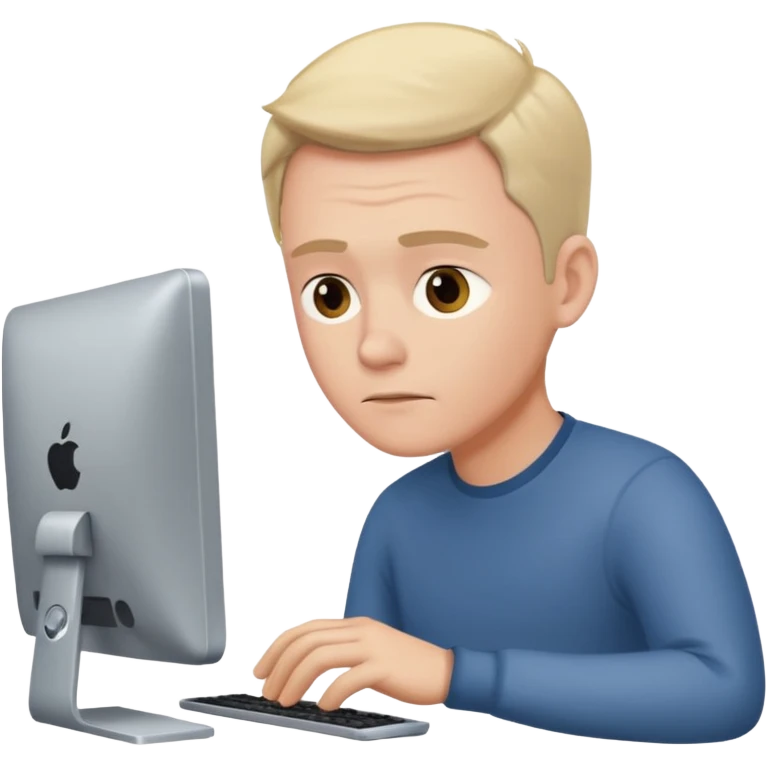 a white man passes test on computer emoji