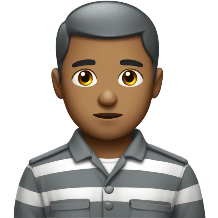prisoner in prison uniform in Russia emoji