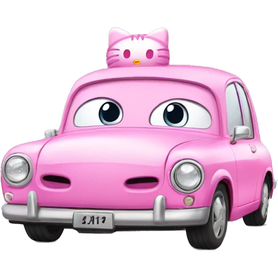 Hello kitty car emoji