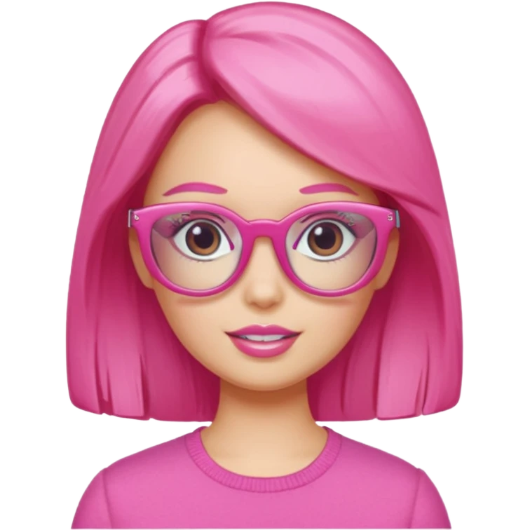  a barbie pink glasses emoji