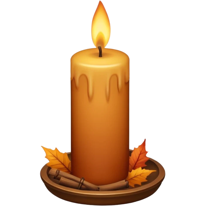 autumnal candle that’s brown  emoji