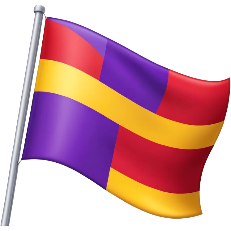 flag with three horizontal stripes - red, yellow, and purple emoji