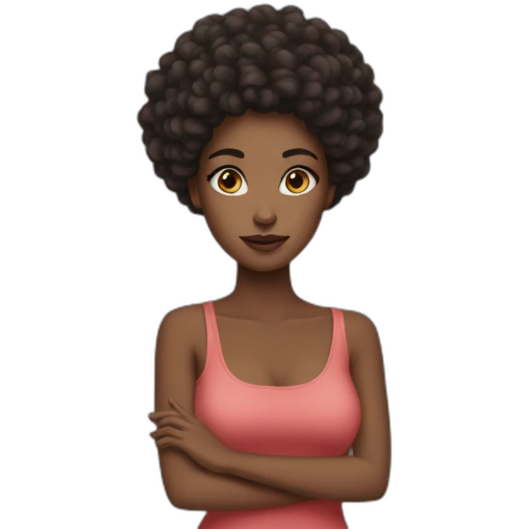 Woman afro beautiful emoji