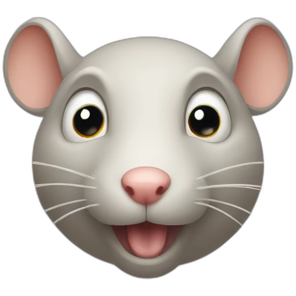 a shocked rat emoji