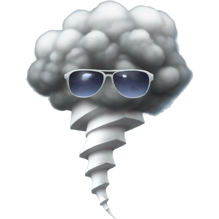 Tornado wearing sunglasses emoji