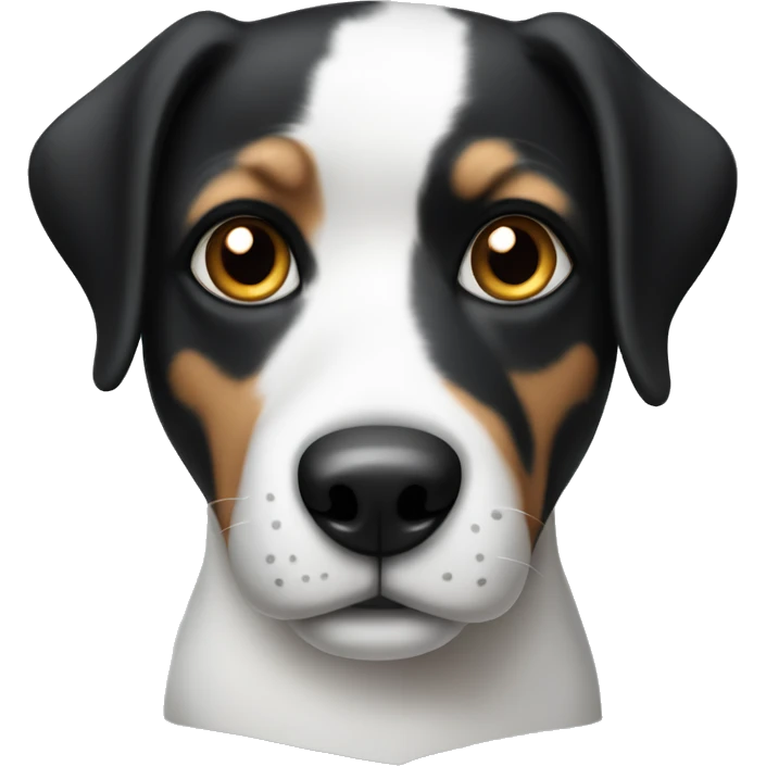 White and black dog  emoji