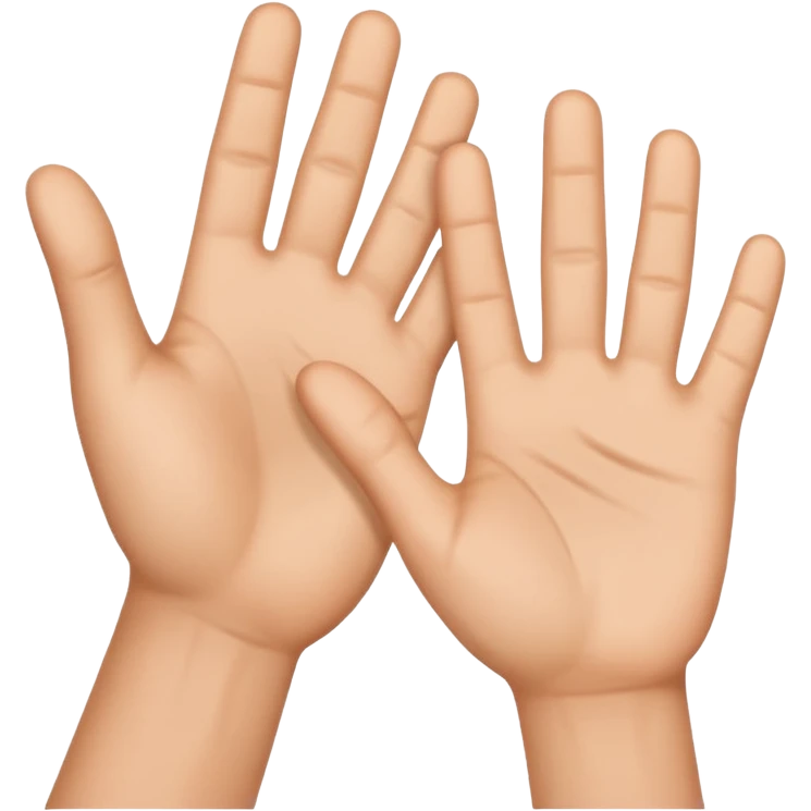 high five hands, lateral view emoji