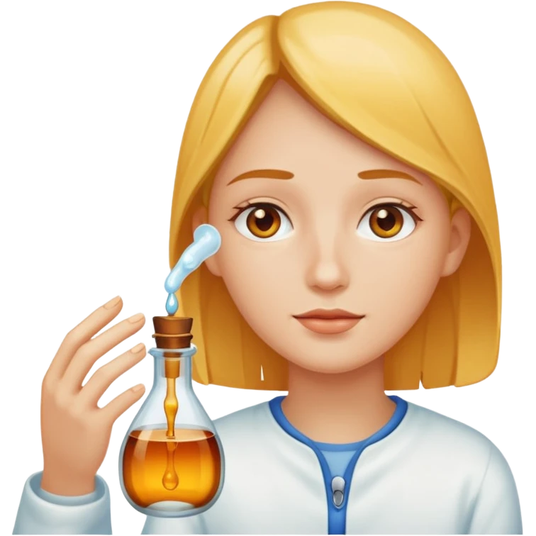 person dreaming of a dropper bottle emoji