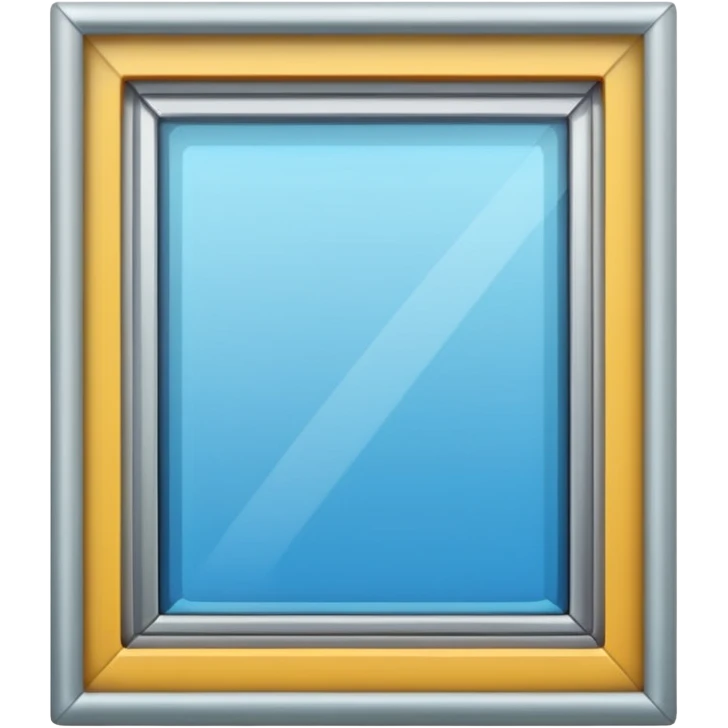 glass window with clear rectangular frame emoji