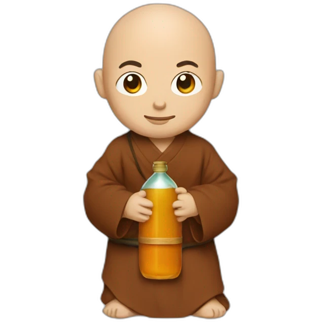Monk with a bottle emoji