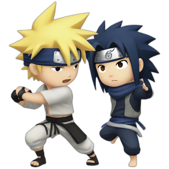 Sasuke fighting white Naruto emoji