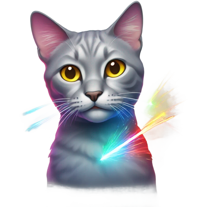 Laser cat emoji