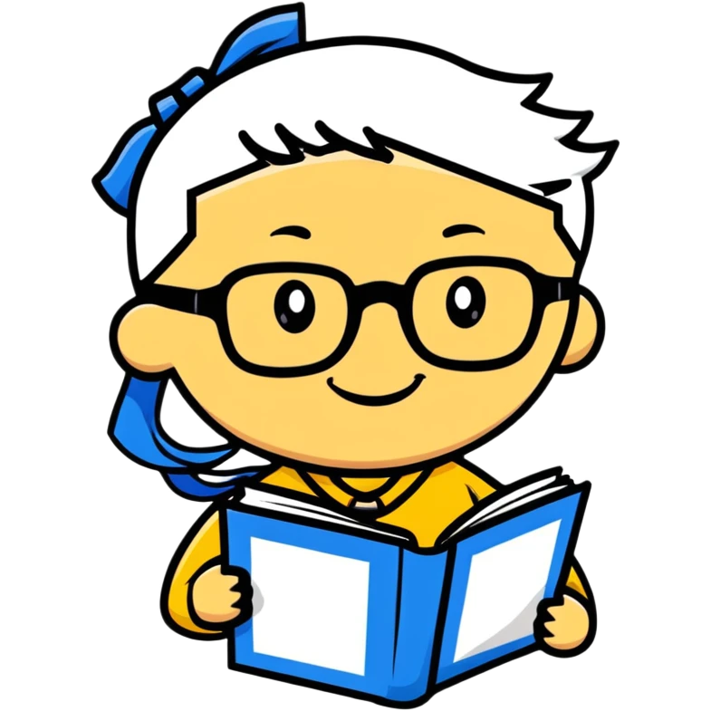 Smiling book with glasses and honor student medal emoji