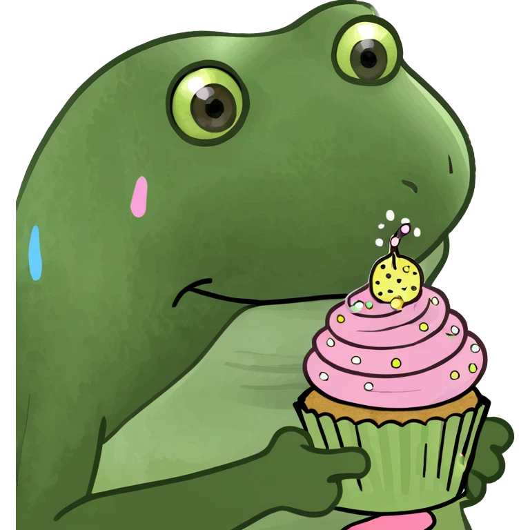 Holding a Sparkly Cupcake  emoji