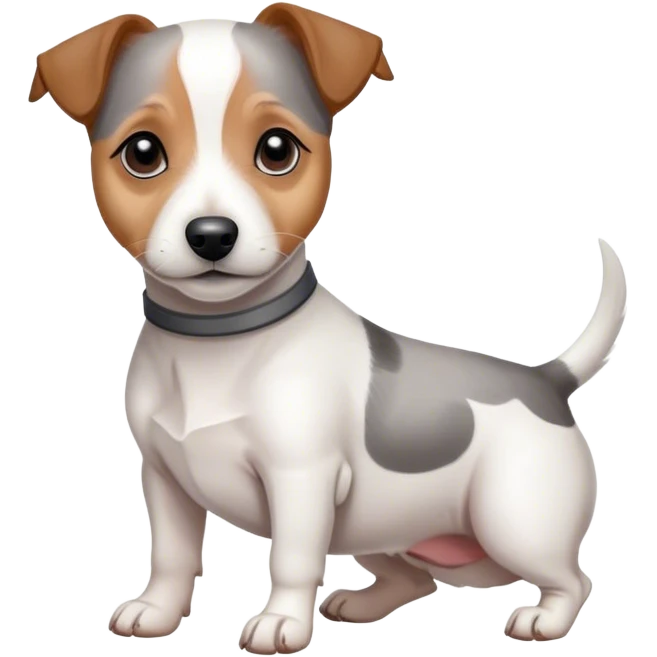 Jack russel terrier with gray markings emoji